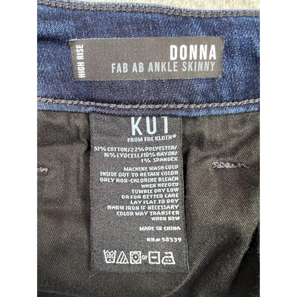 KUT From The Kloth Jeans Womens 20W Blue Donna High Rise Skinny Stretch Denim - Picture 8 of 14
